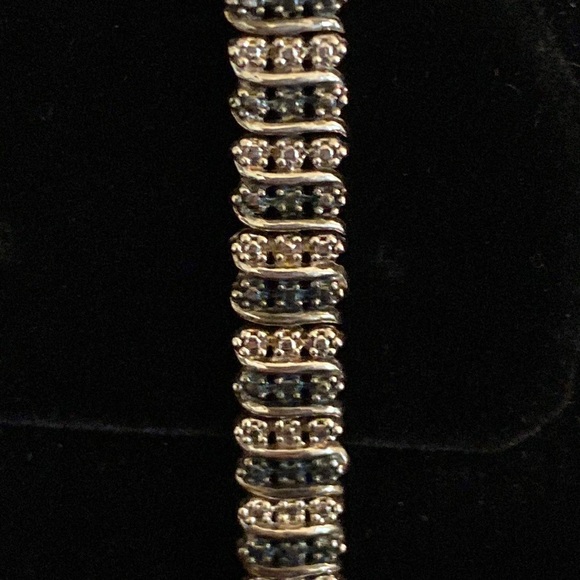 Sterling Silver Tennis Style Bracelet - Picture 2 of 6